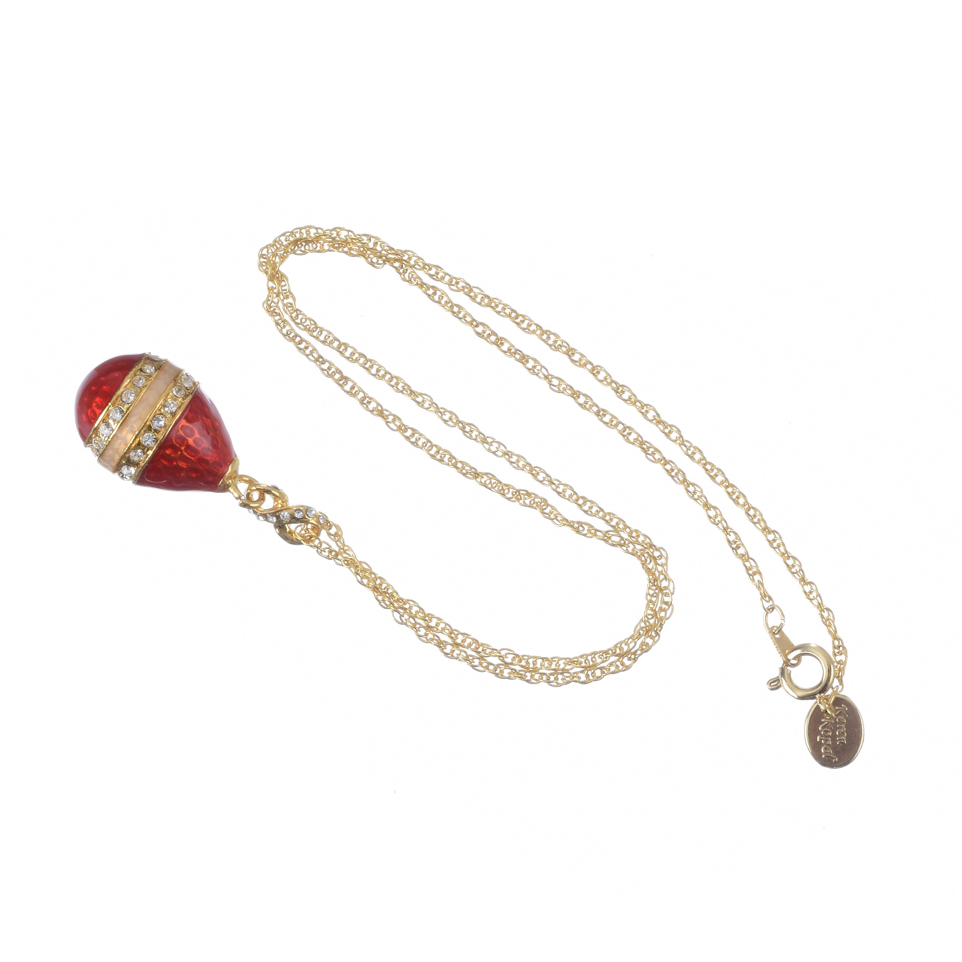 Red Egg Pendant Necklace