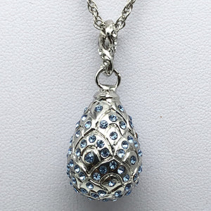 Silver Egg Pendant Necklace