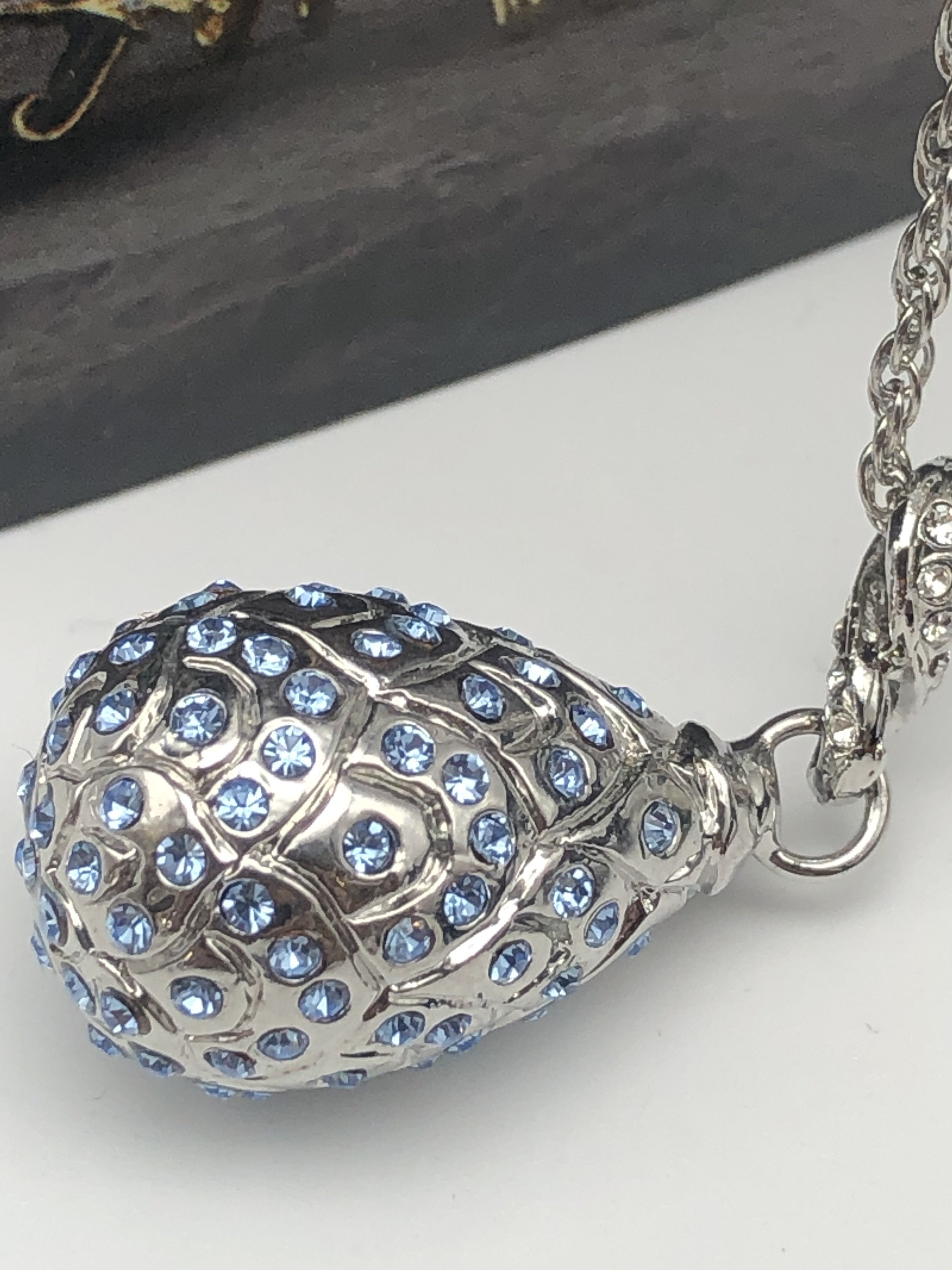 Silver Egg Pendant Necklace