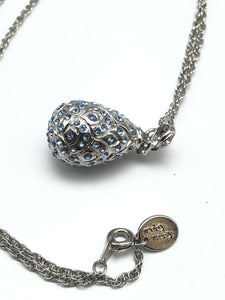 Silver Egg Pendant Necklace