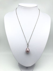 Silver Egg Pendant Necklace