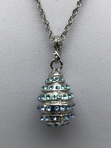 Silver Egg Pendant Necklace