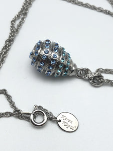 Silver Egg Pendant Necklace