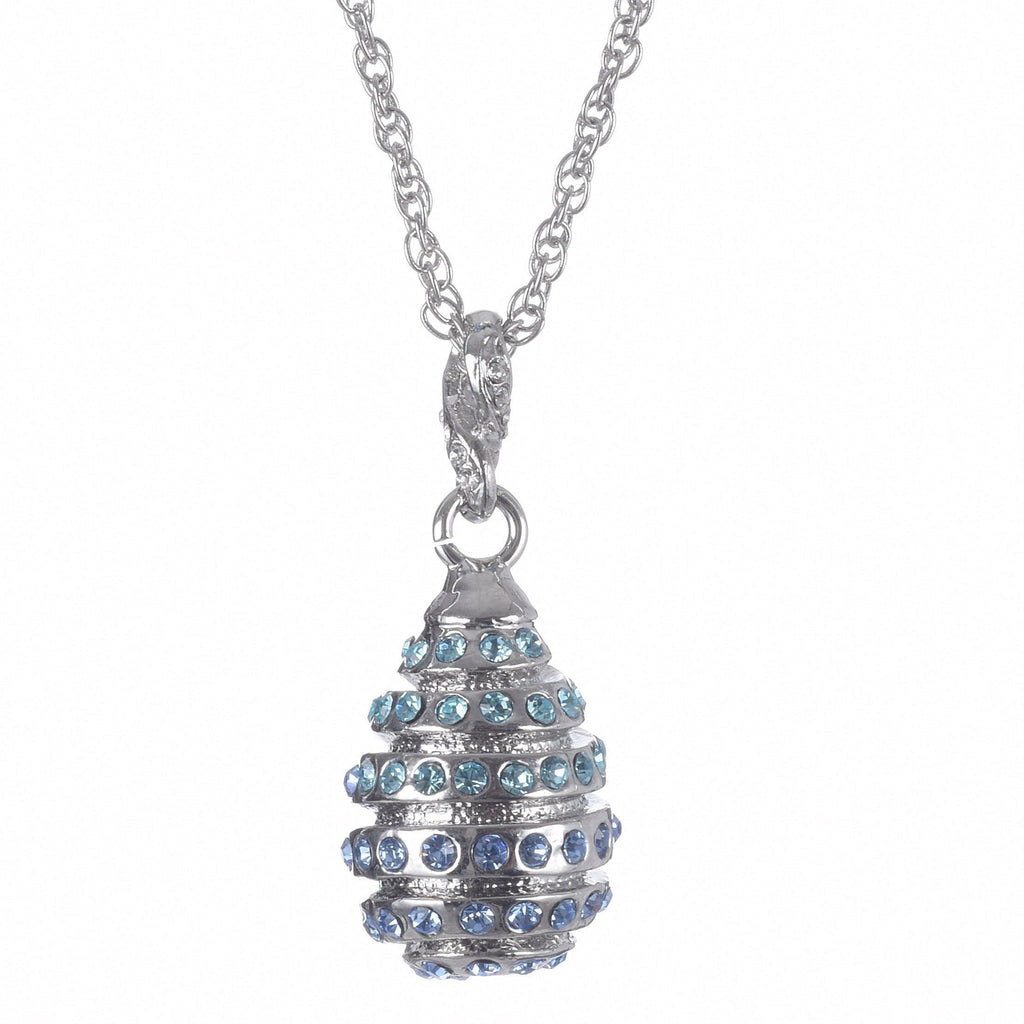 Silver Egg Pendant Necklace - 99fab 