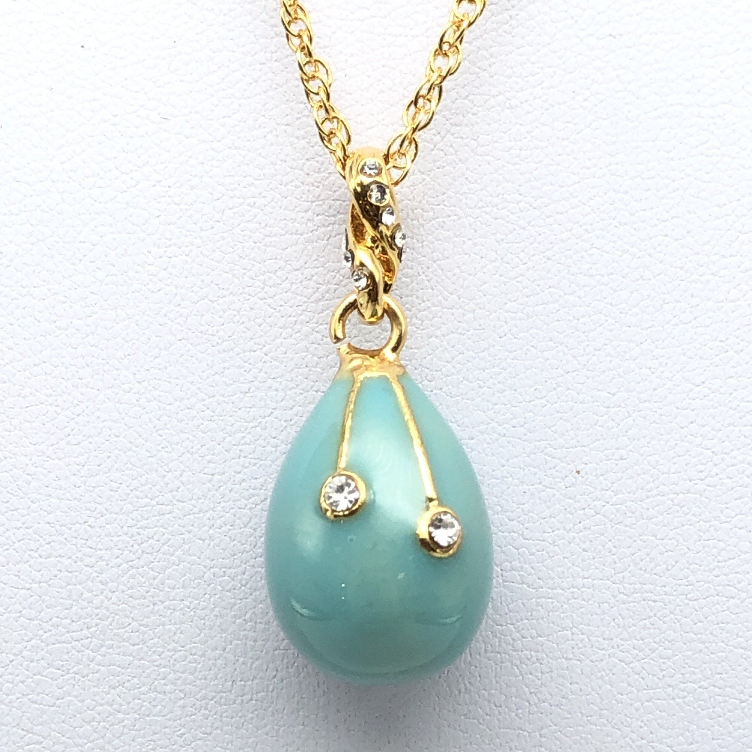 Turquoise Egg Pendant Necklace