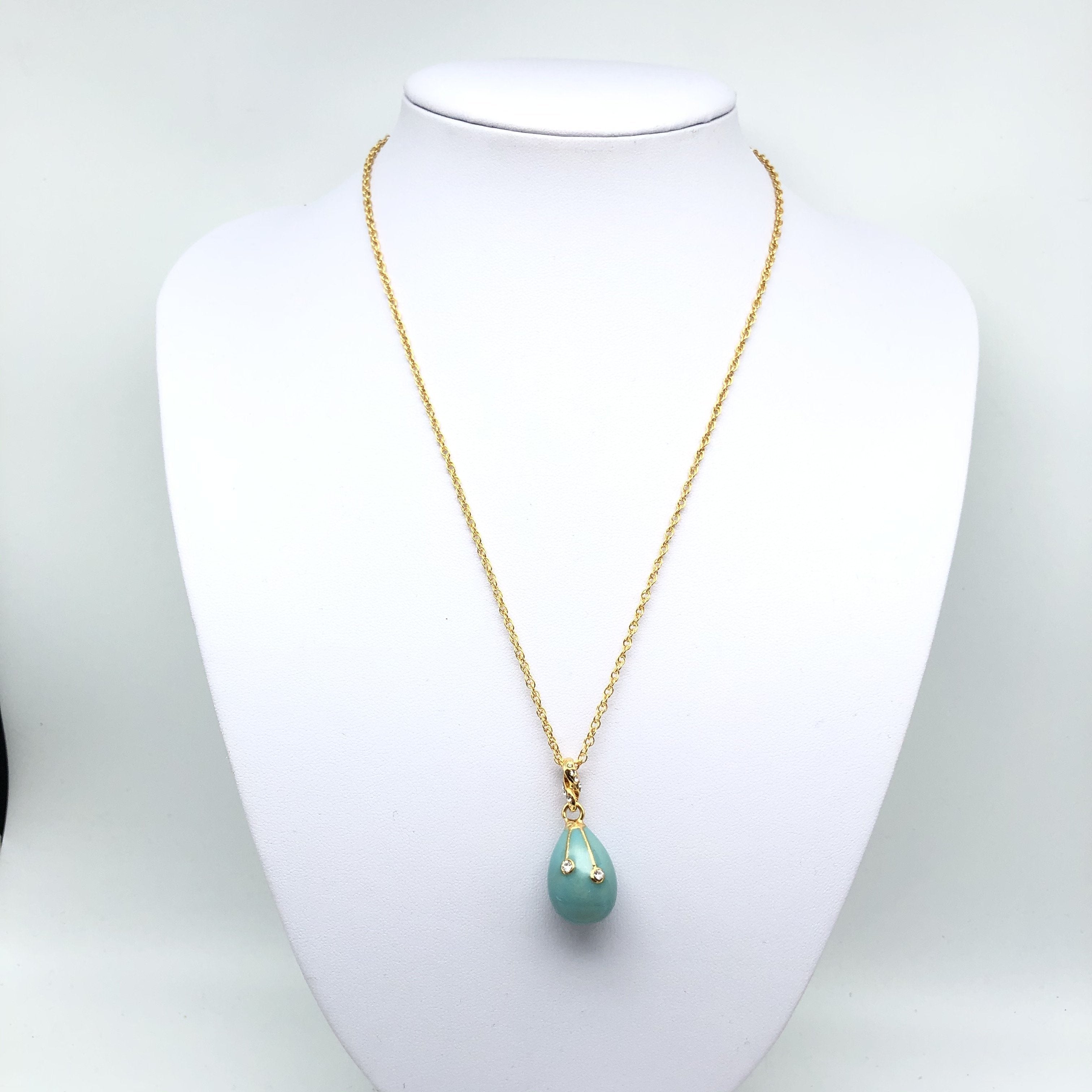 Turquoise Egg Pendant Necklace