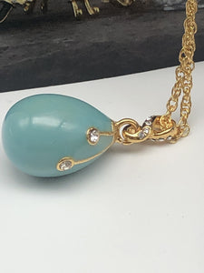 Turquoise Egg Pendant Necklace