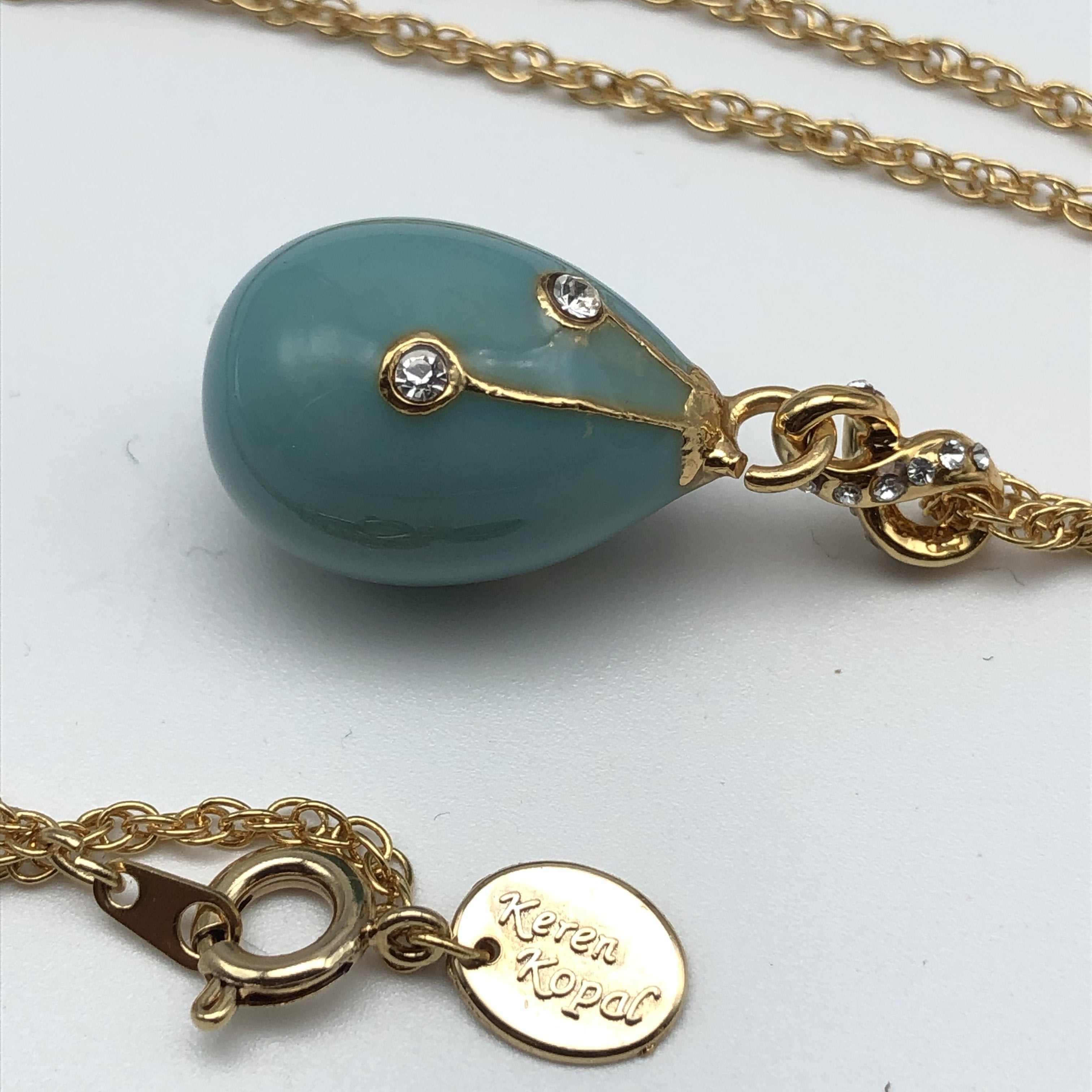 Turquoise Egg Pendant Necklace