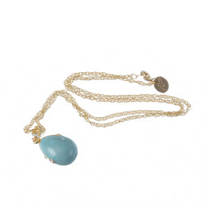 Turquoise Egg Pendant Necklace