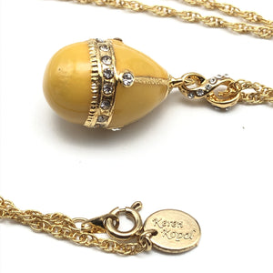 Yellow Egg Pendant Gold Necklace