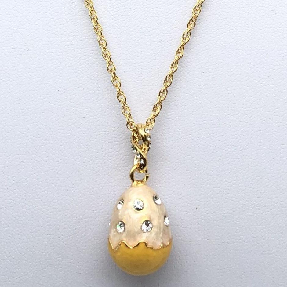 Yellow Egg Pendant Necklace