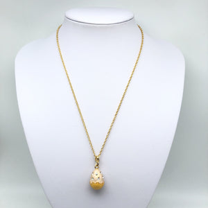 Yellow Egg Pendant Necklace