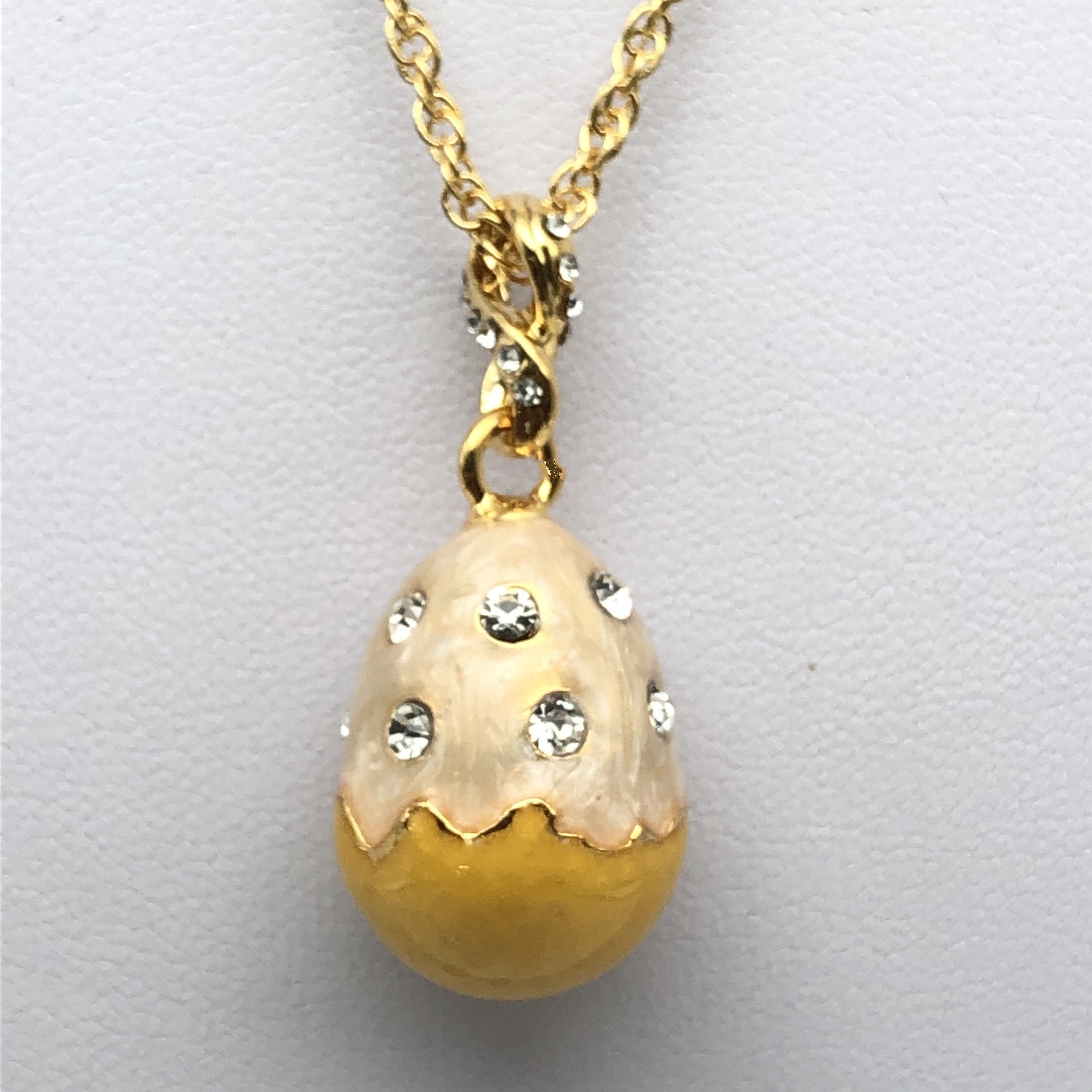 Yellow Egg Pendant Necklace