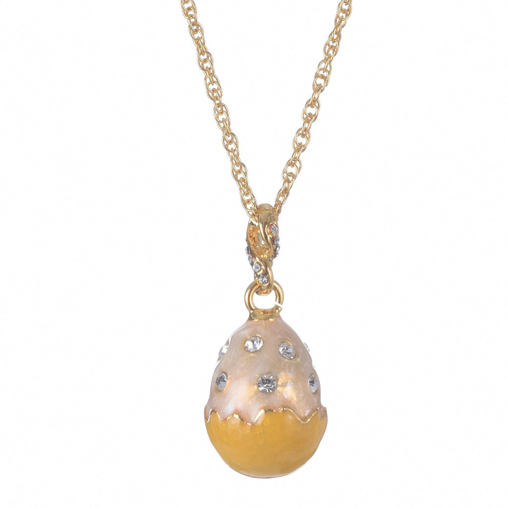 Yellow Egg Pendant Necklace - 99fab 