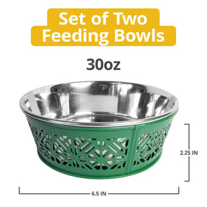 Country Bowl - Stainless Steel - Dark Green