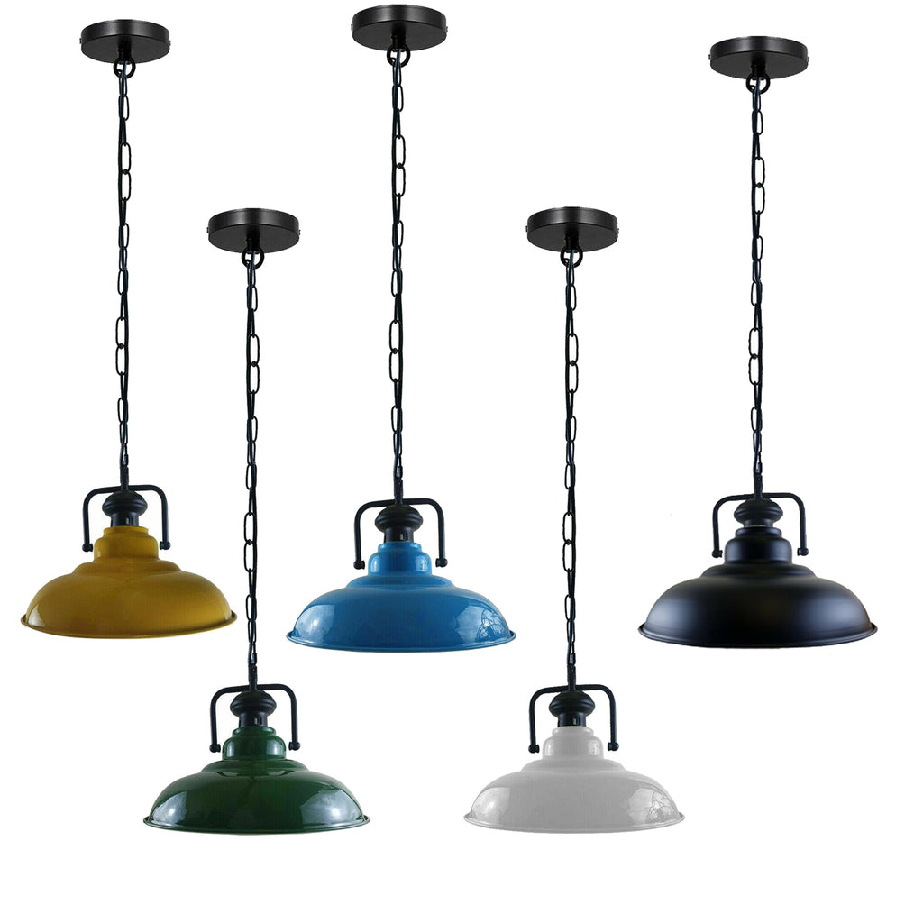 Vintage Pendant Ceiling Shade with chain Industrial Light Retro Metal Lamp~1546 - 99fab 