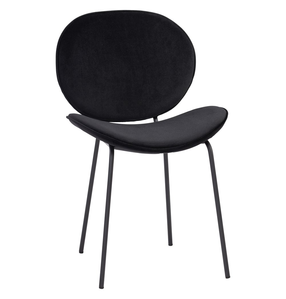 Ormer Dining Chair - Black Velvet - 99fab 