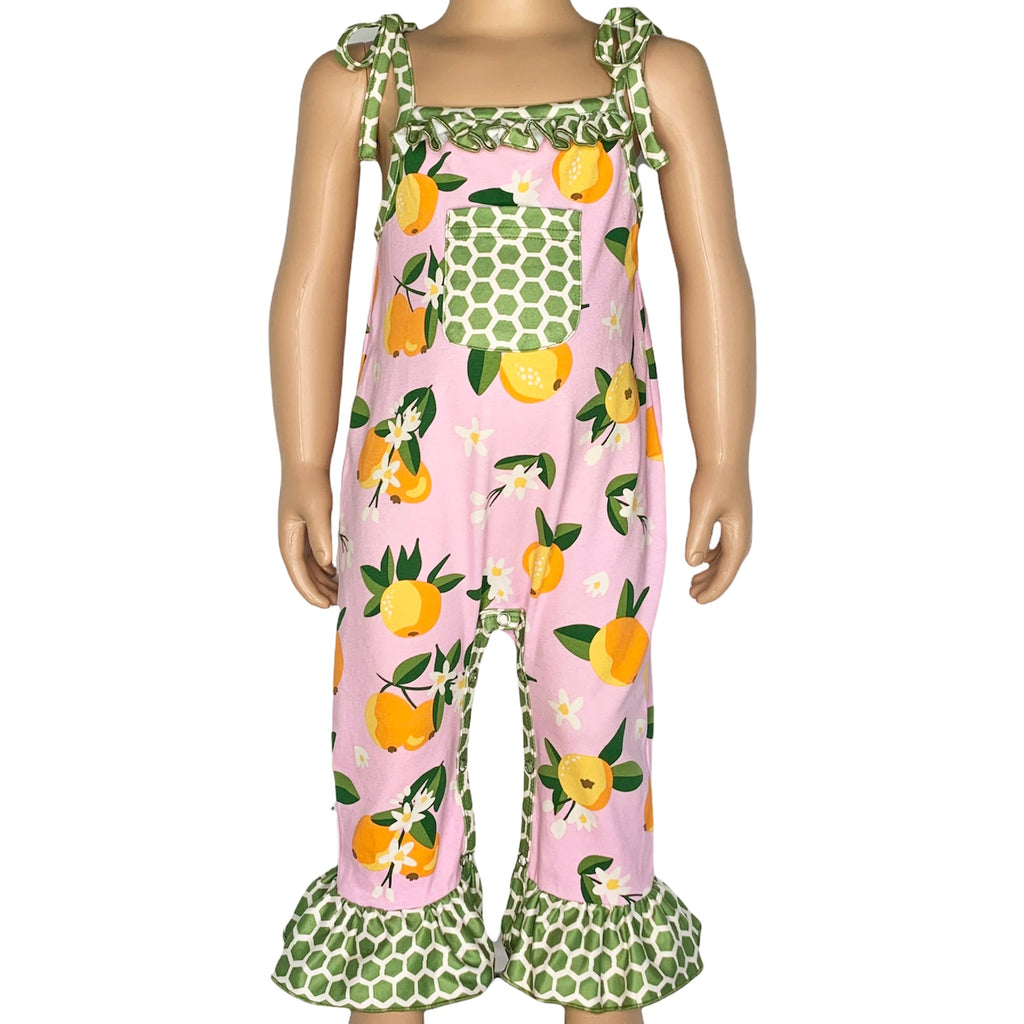 Boutique Pink Pretty as a Peach Baby/Toddler Girls Spring Romper - 99fab 