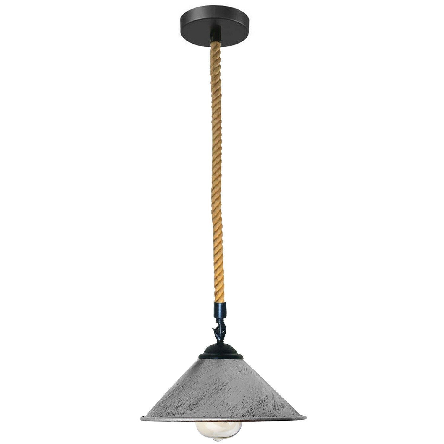 Pendant Light cone Shade With Hemp Rope