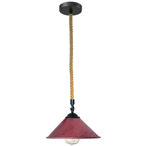 Pendant Light cone Shade With Hemp Rope