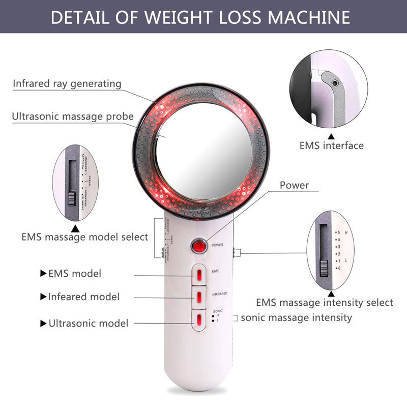 Ultrasonic Anti Cellulite Fat Burner EMS Stimulate Body Slimming Massager - weight loss - 99fab.com