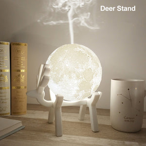 Ultrasonic Moon Air Humidifier with LED Night Lamp - led lamp - 99fab.com