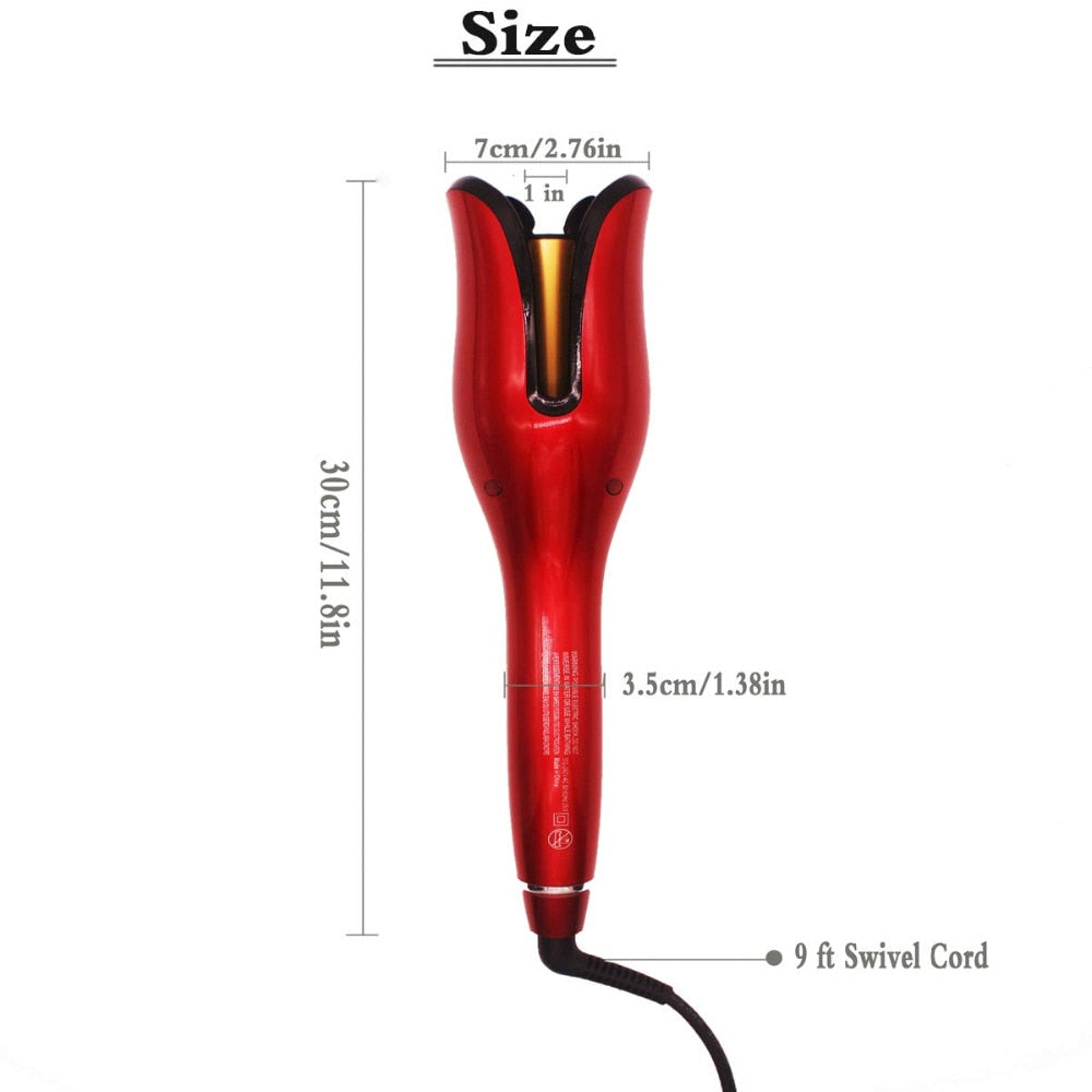 Rose-shaped Multi-Function LCD Automatic Curling Iron - Hair styling tool - 99fab.com