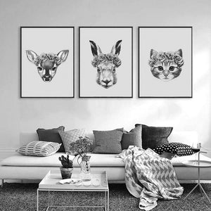 Hand Draw Animals Art Print Painting Poster - art - 99fab.com