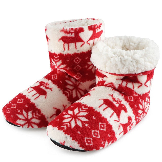 Christmas Winter Women Warm Fur Slippers Claquette Fourrure - women shoes - 99fab.com