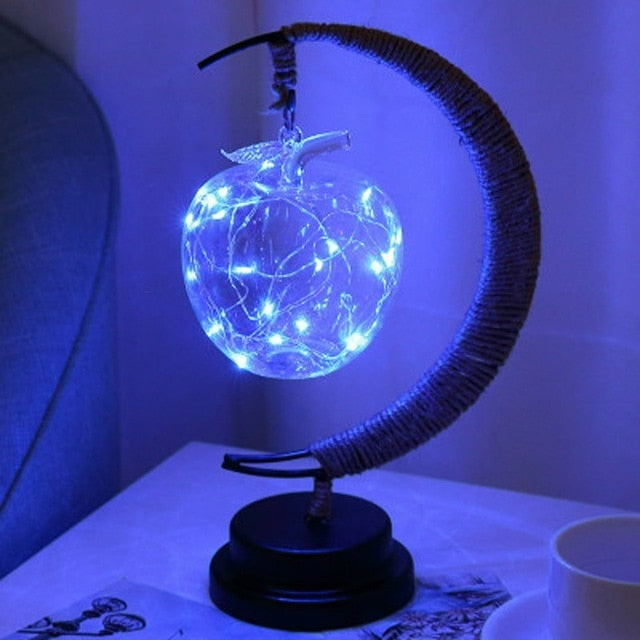 Christmas gift handmade hemp rope wrought iron night light - led lamp - 99fab.com