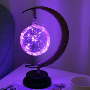 Christmas gift handmade hemp rope wrought iron night light - led lamp - 99fab.com