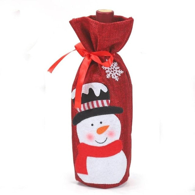 Christmas Snowman Wine Bottle Cover - Bottle Cover - 99fab.com