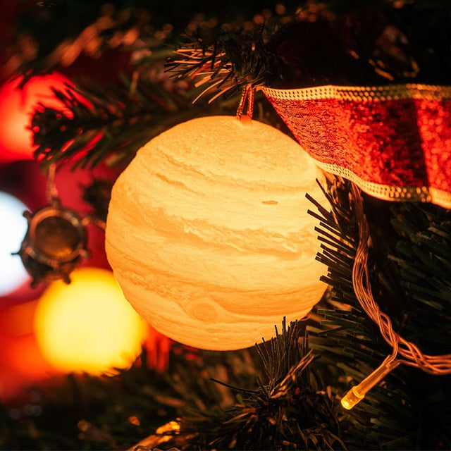 Planetary Galaxy 3D Printed Moon Christmas Decorations Lamp - Moon Lamp - 99fab.com