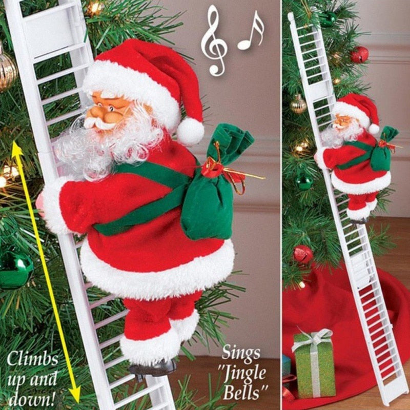 Christmas Santa Claus Electric Climb Ladder - Christmas Tree Ornaments - 99fab.com