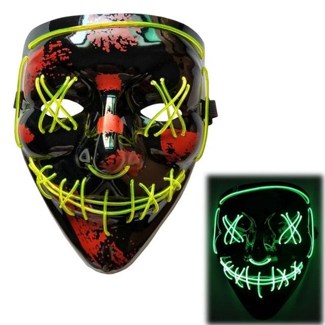 Halloween LED Mask Purge Light Up Glowing Masks