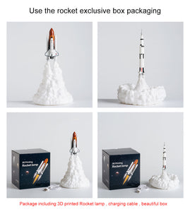 3D Print Space Shuttle Rocket Lamp Night Light - led lamp - 99fab.com