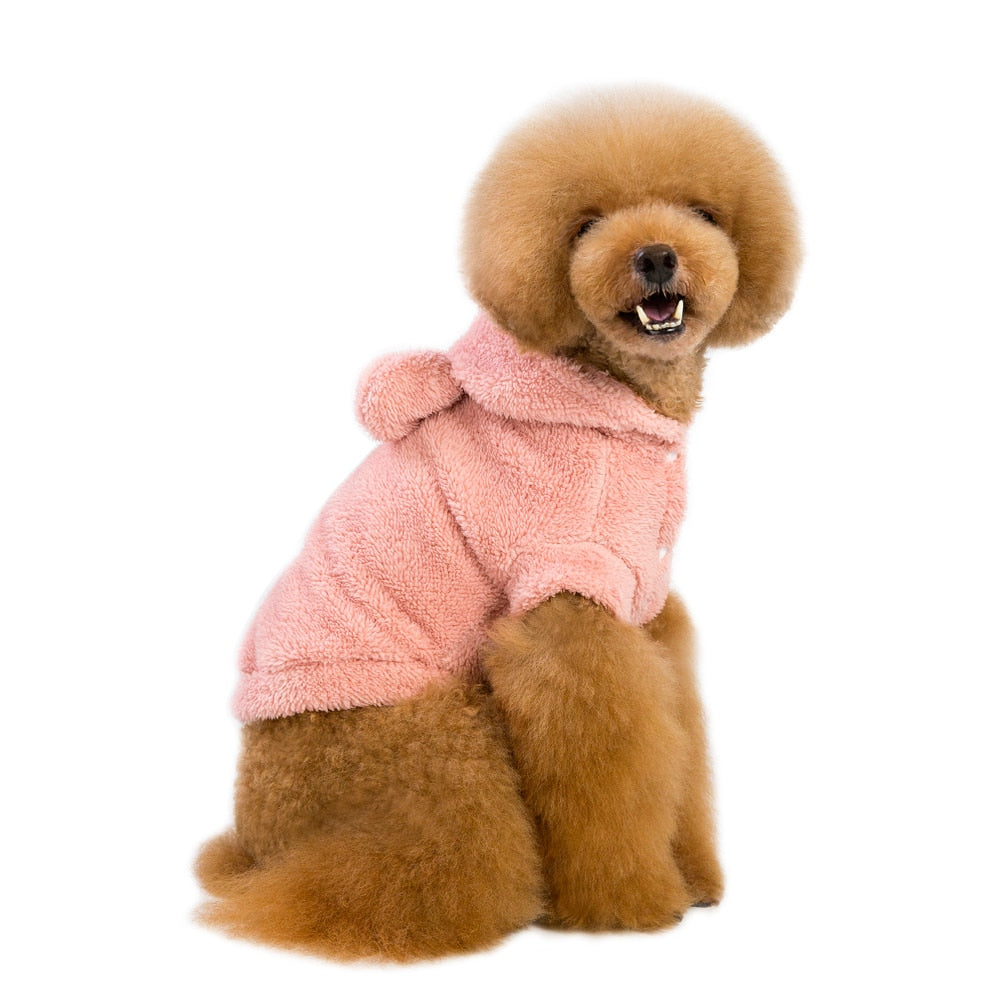 Winter Warm Dog Clothes Fleece Pet Puppy Coat Jacket Hooded