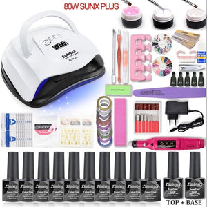 Nail Art Set With UV LED Lamp Dryer - Nail Art Tools - 99fab.com