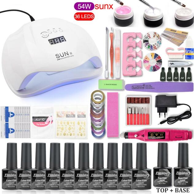 Nail Art Set With UV LED Lamp Dryer - Nail Art Tools - 99fab.com