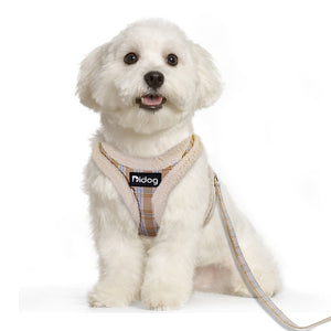 Small Dog Cotton Winter Harness Vest and Leash Set - 99FAB