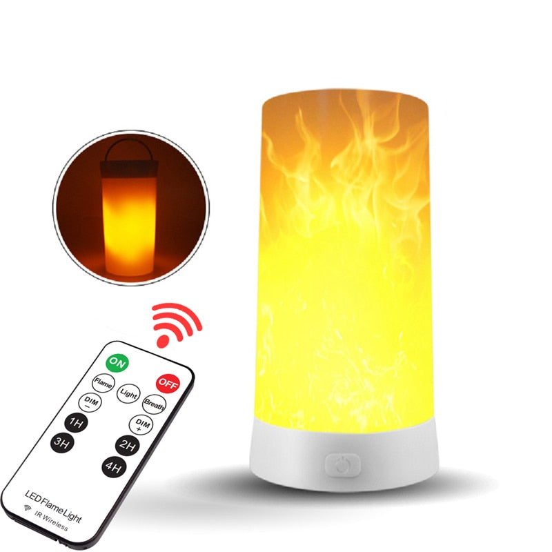 99FAB™ LED Flame Effect Flickering USB Rechargeable Bulb with Gravity Sensor & Remote - 99FAB LED Flame Effect Bulb - 99fab.com