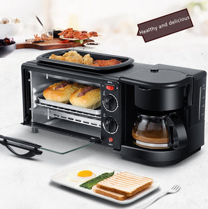 3 In 1 Electric Breakfast Machine Multifunction Coffee maker frying pan mini oven - Breakfast Machine - 99fab.com