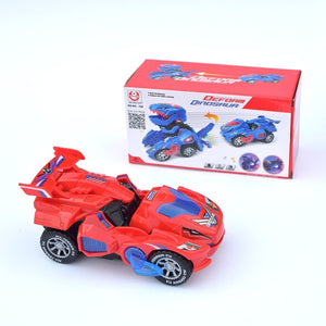 3D Transforming Dinosaur Toy LED Car With Light Sound