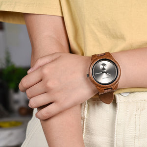 BOBO BIRD Wooden Timepieces Luxury Leather Strap Quartz Watch - watch - 99fab.com