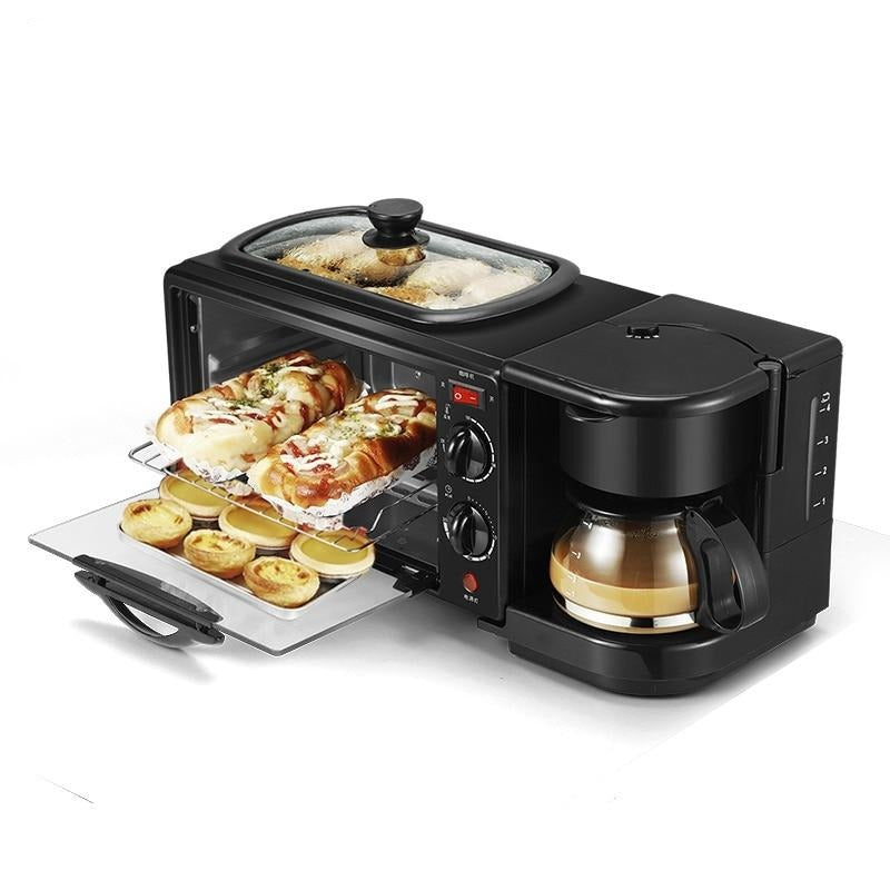 3 In 1 Electric Breakfast Machine Multifunction Coffee maker frying pan mini oven - Breakfast Machine - 99fab.com