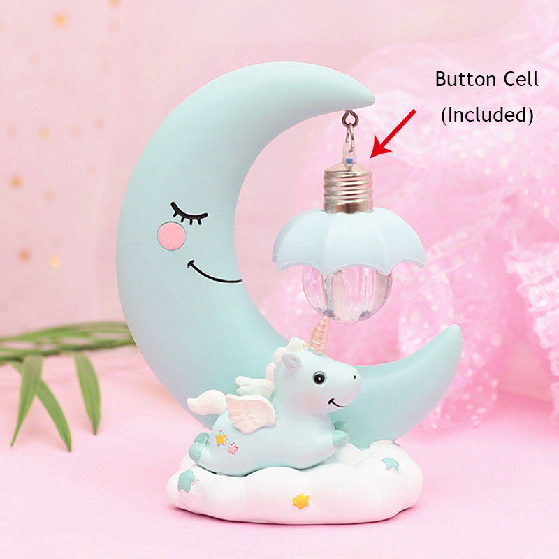 LED Night Light Unicorn Moon Resin Cartoon Night Lamp - lamp - 99fab.com