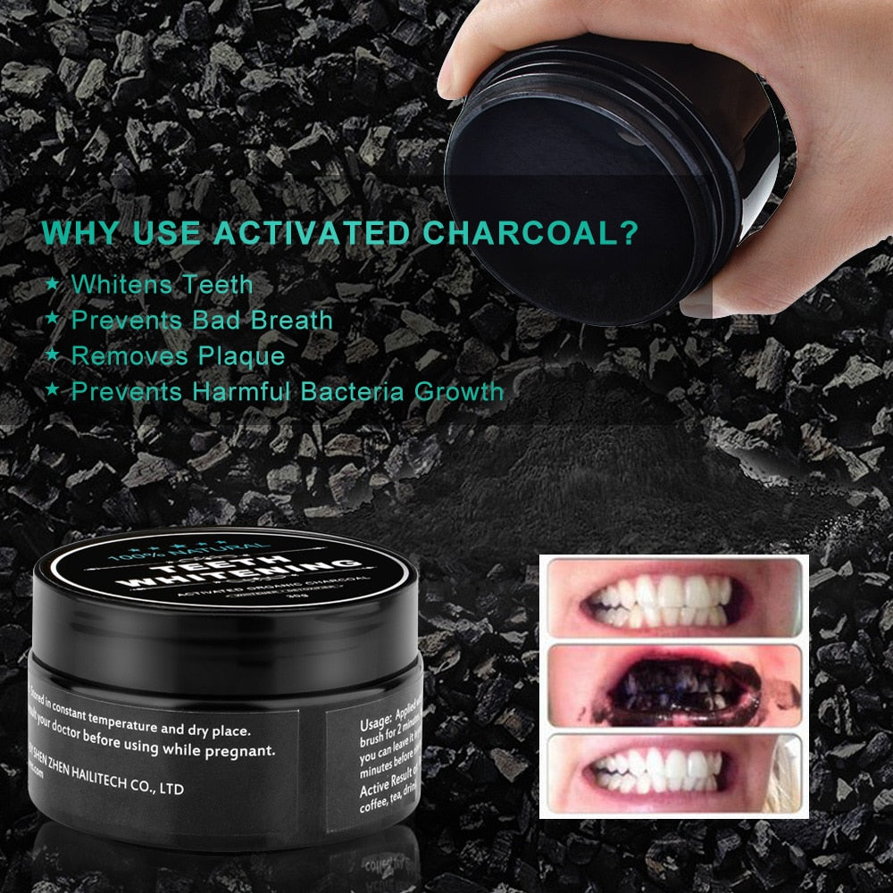 Natural Teeth Whitening Oral Hygiene Dental Care Bamboo Activated Charcoal