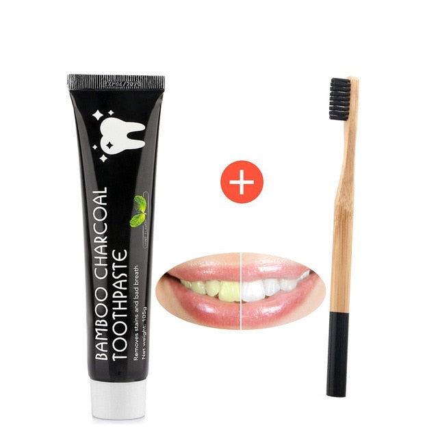 Natural Teeth Whitening Oral Hygiene Dental Care Bamboo Activated Charcoal