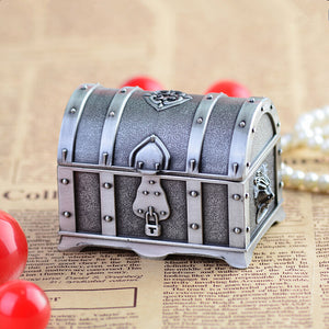 Pewter plated rectangular shape metal jewelry trinket money box - decor - 99fab.com