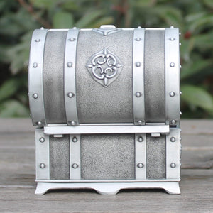 Pewter plated rectangular shape metal jewelry trinket money box - decor - 99fab.com